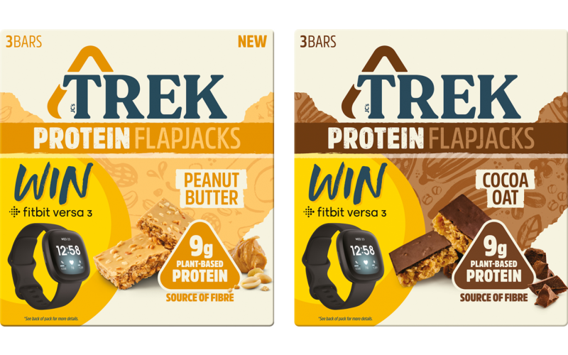 A Fitbit Versa 3 plus a bundle of TREK protein flapjacks