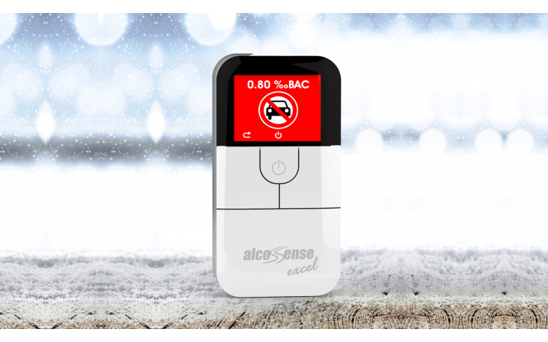 An AlcoSense Excel personal breathalyser